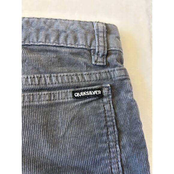 Quicksilver Corduroy Pant Men's Size 26 Straight Fit Gray 5 Pocket - Picture 6 of 9